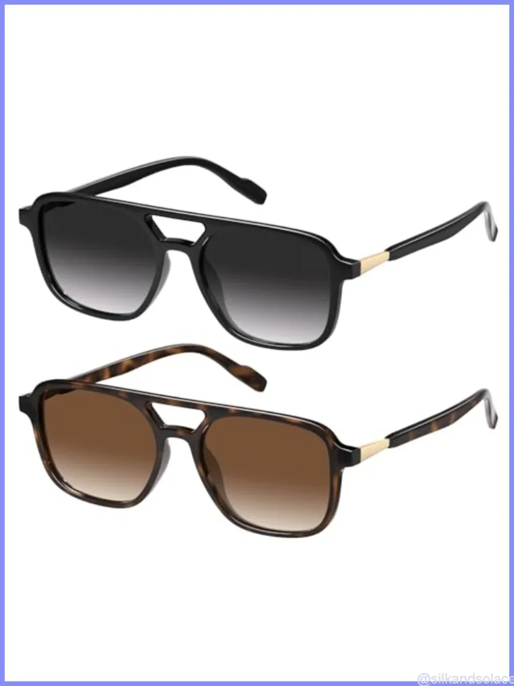 Polarized Retro Aviator Sunglasses UV Protection Unisex